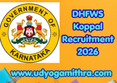 DHFWS Koppal Recruitment 2026