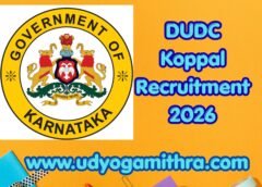 DUDC Koppal Recruitment 2026