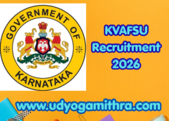 KVAFSU Recruitment 2026