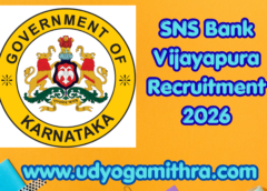SNS Bank Vijayapura Recruitment 2026