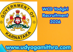 WCD Yadgiri Recruitment 2026