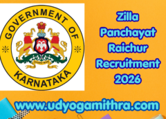 Zilla Panchayat Raichur Recruitment 2026